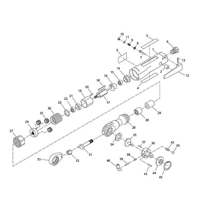 Diagram Diagram and Parts List for IR170  Ingersoll Rand Ratchet